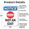 Signmission Exit Sign, Aluminum, 10 in W, 14 in H, Not An Exit OS-2PACK-NS-A-1014-V-15167 - alternate 6